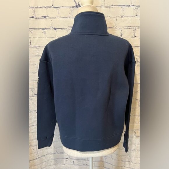 Tukernuck TNUCK SPORT Blue Snap Neck Bailey Pullover medium $128 - Picture 6 of 9
